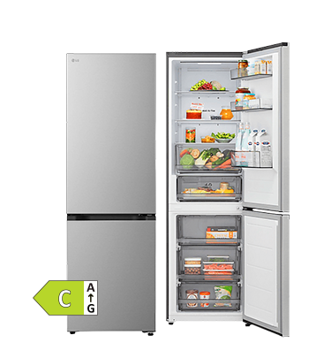 Frigorífico Combi LG GBBSJ2CCPY 203cm 375L Inox C Frigorífico Combi LG GBBSJ2CCPY 203cm 375L Inox C