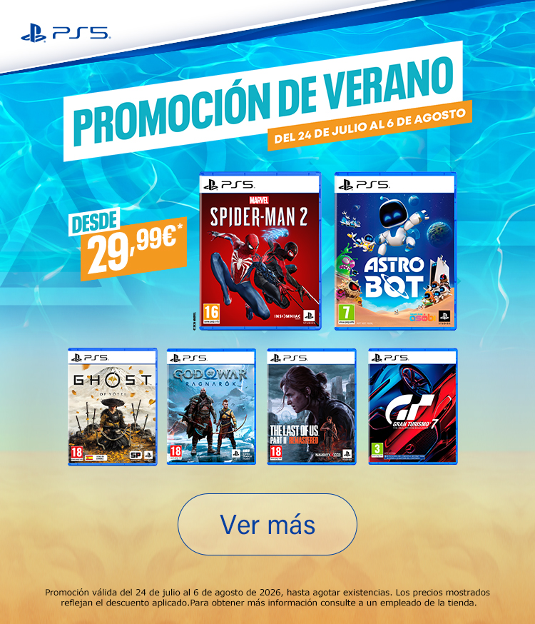 PROMOCIÓN DE VERANO VIDEOJUEGOS PS5 DESDE 29,99&euro;