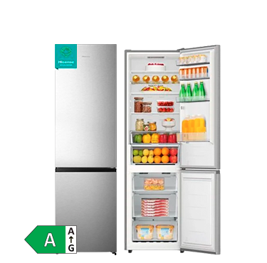 Frigorífico Combi Hisense RB440N4ACA 336L Inox A Frigorífico Combi Hisense RB440N4ACA 336L Inox A