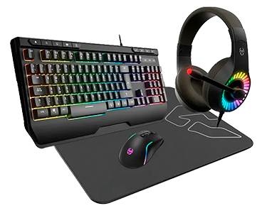 Pack gaming Krom Kenya: Teclado + ratón + Alfombrilla Pack gaming Krom Kenya: Teclado + ratón + Alfombrilla