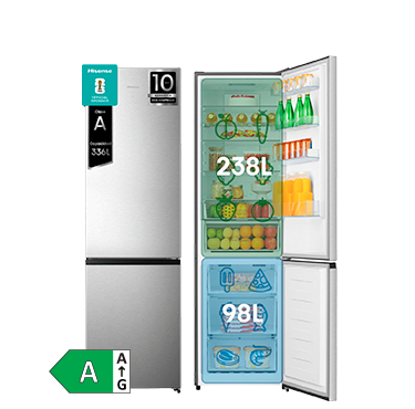 Frigorífico Combi Hisense RB440N4ACA 336L Inox A