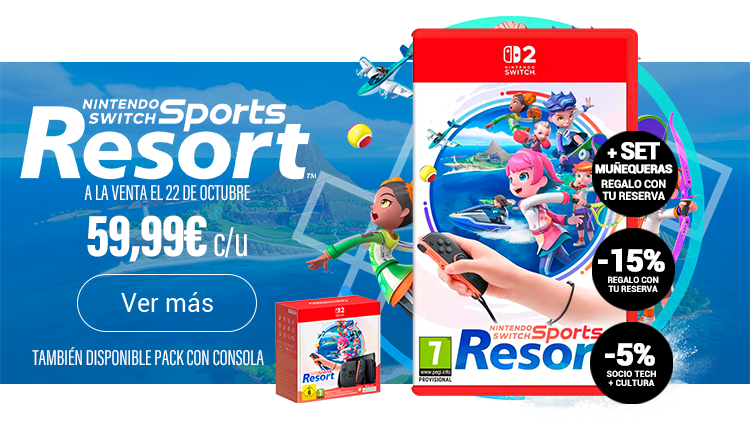 Switch Sports Resort. También disponible pack con consola