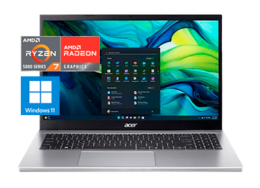 Ordenador portátil Acer Aspire Go 15 AG15-42P-R62N, AMD Ryzen 7-5825U, 16GB RAM, 512GB SSD, AMD Radeon, Graphics, Windows 11 Home, 15,6